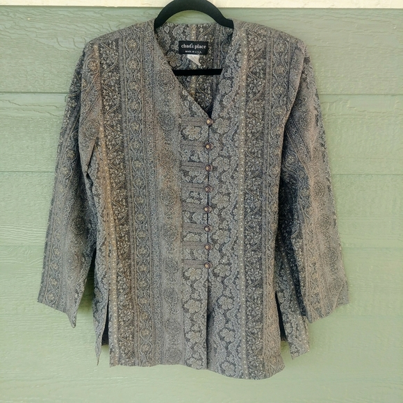Vintage Kimono Military Styled Blazer - Picture 1 of 6
